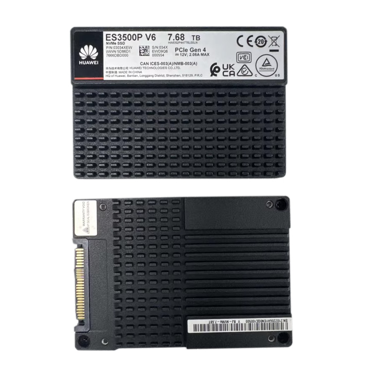 Huaiweis ES3500P V6 Internal SSD Solid State Drive 7.68T NVME U.2 PCIe GEN4 2.5" 1DWPD Read Intensive Server New 3-year Warranty