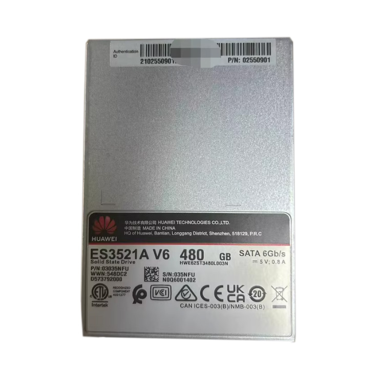 Wholesale New Huaiweis ES3521A V6 Internal SATA SSD 480G 6Gb/s 2.5-inch 8MB Cache 1DWPD Read Intensive Server Application 3-year