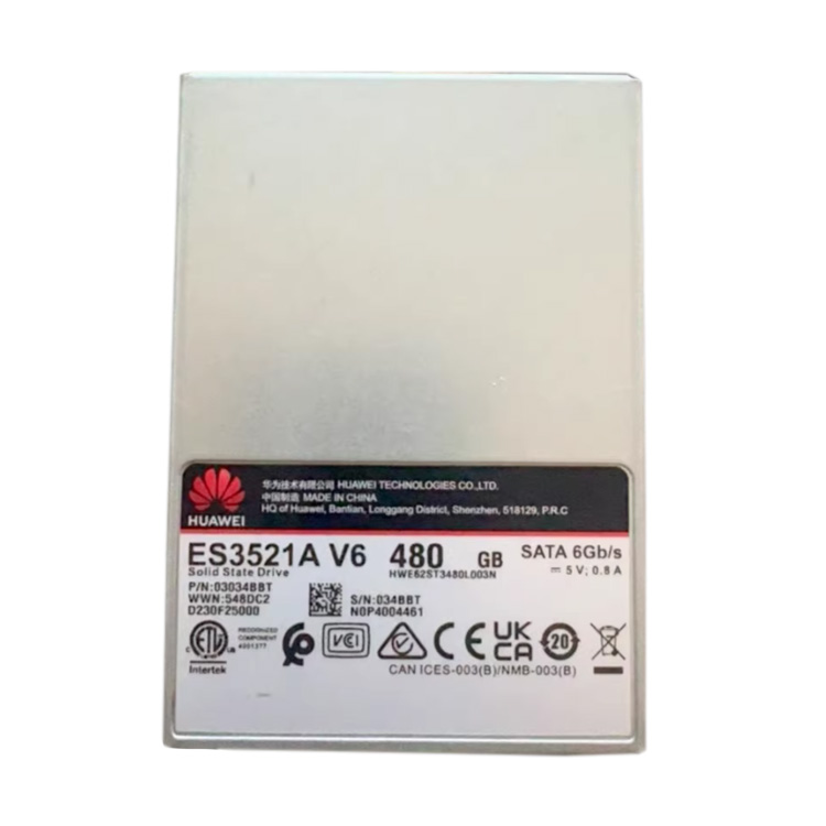 Wholesale New Huaiweis ES3521A V6 Internal SATA SSD 480G 6Gb/s 2.5-inch 8MB Cache 1DWPD Read Intensive Server Application 3-year