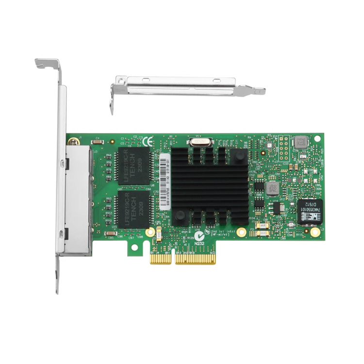 Intel Inter 1350 T4 2/4 Port PCI Internal Wired 1GbE/100Mb/10Mb Network Interface Card for Server with 3-Year Warranty Stock