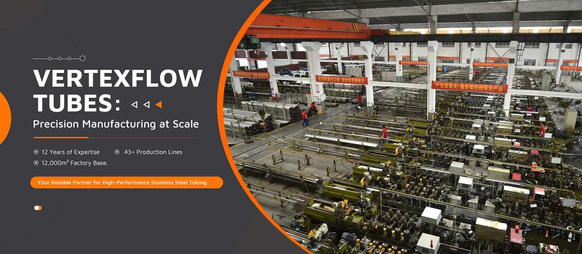 VertexFlow precision welded stainless steel tube production line in Foshan
