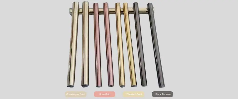 PVD colour coated stainless steel tube for hardware fittings and decor