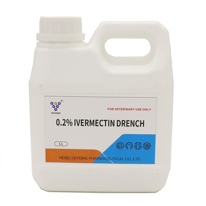 Top Quality Ivermectin Oral Solution Drench 0.2% 0.08% 0.8% with GMP for Animal Use Cattle Camels Sheep Goat