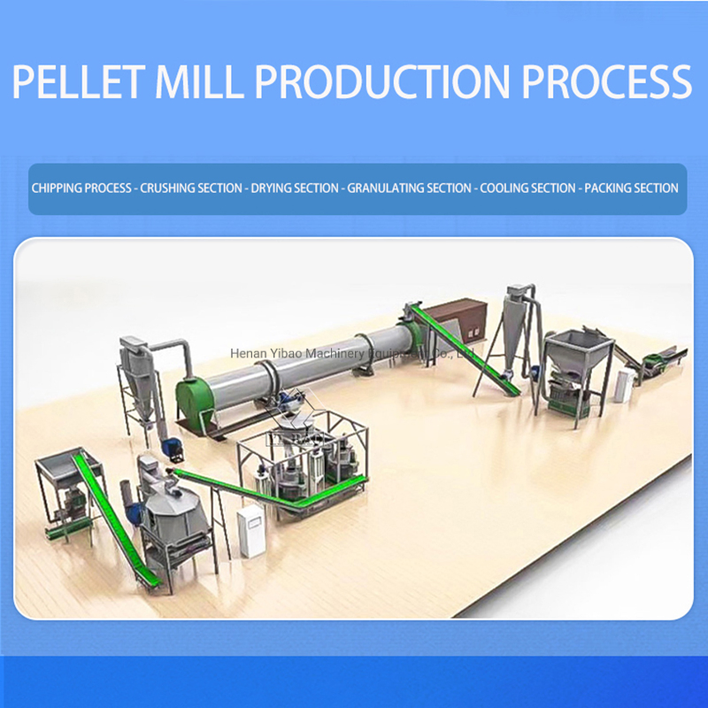 High Efficiency Wood Granules Making Machine Sawdust Pellet Maker Feed Pellet Machine