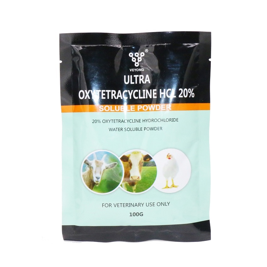 98% Oxytetracycline Hydrochloride Soluble Powder for Cattle Cow Sheep Goat Pig Poultry Medicine for Chicken