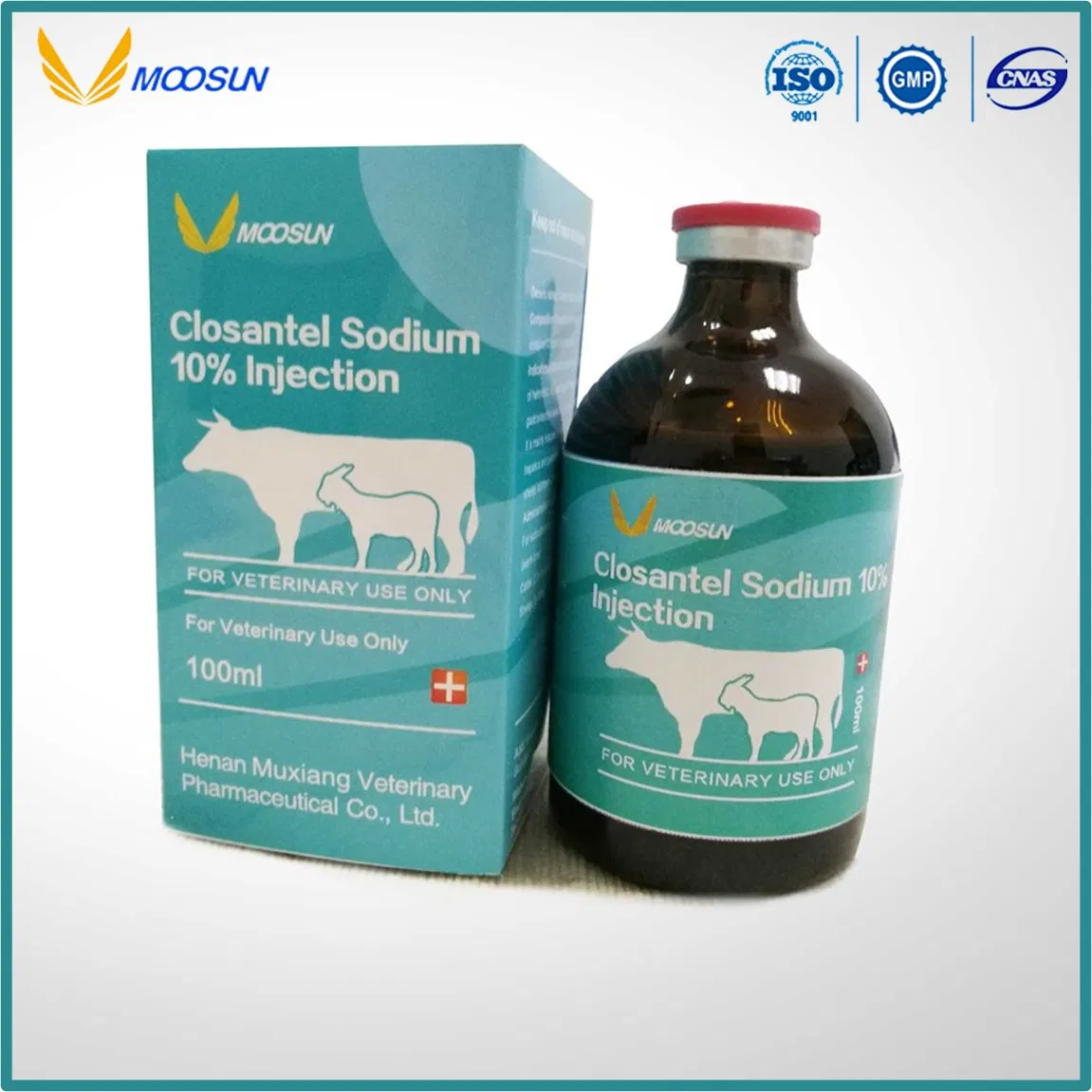 GMP ISO Veterinary Medicine Amoxicillin Injectable Suspension 15% for Animal