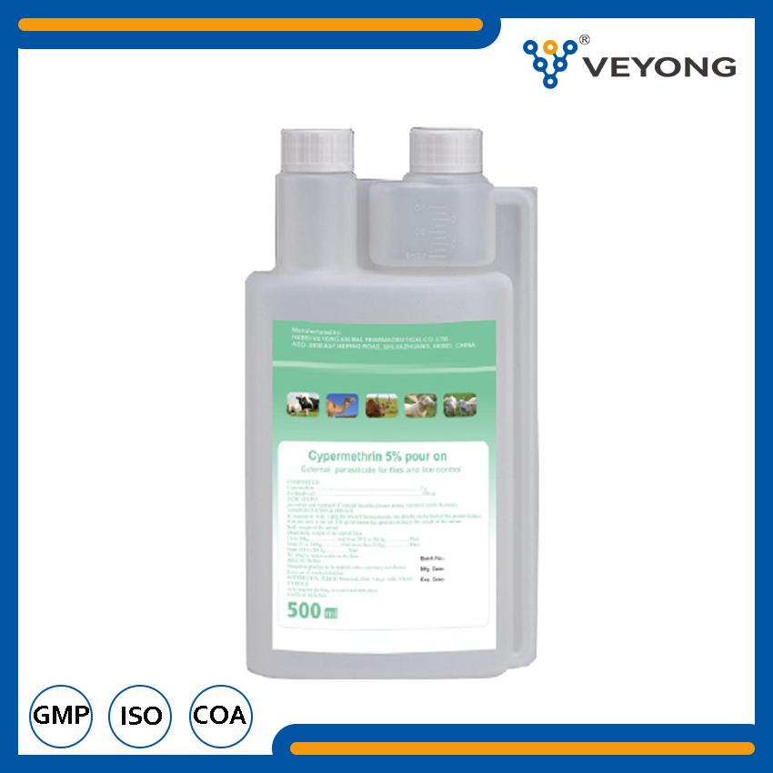 Veterinary Medicine 5%, 10%, 20% Cypermethrin Solution for Cattle Use with Wholesale Price