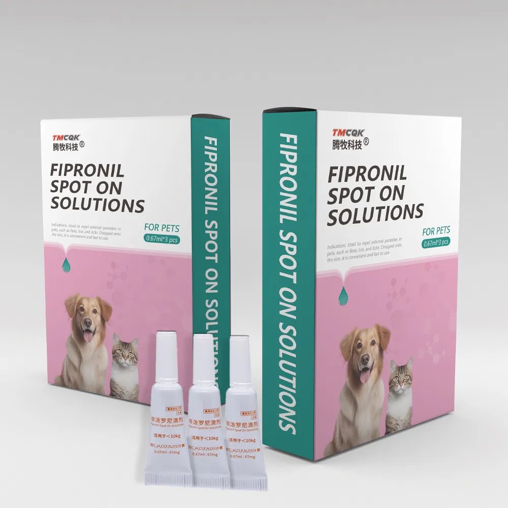 Veterinary Drug Manufacturers Directly Sell Cat and Dog Deworming Drugs Fipronil Drops Suitable for Pets External External Deworming Drops Spray