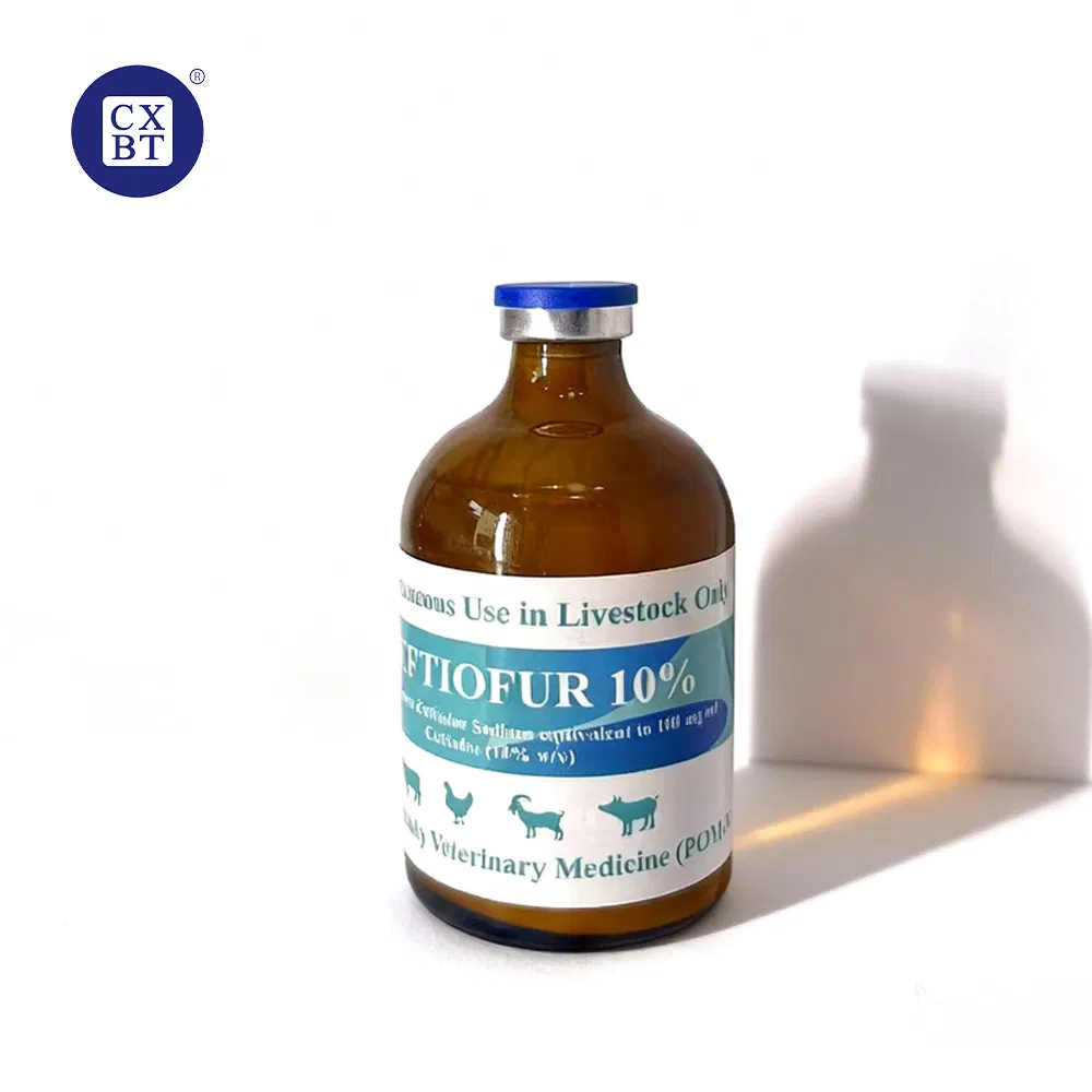 Ceftiofur Hydrochloride 10% Injectable Suspension for Im/Sc Administration in Livestock