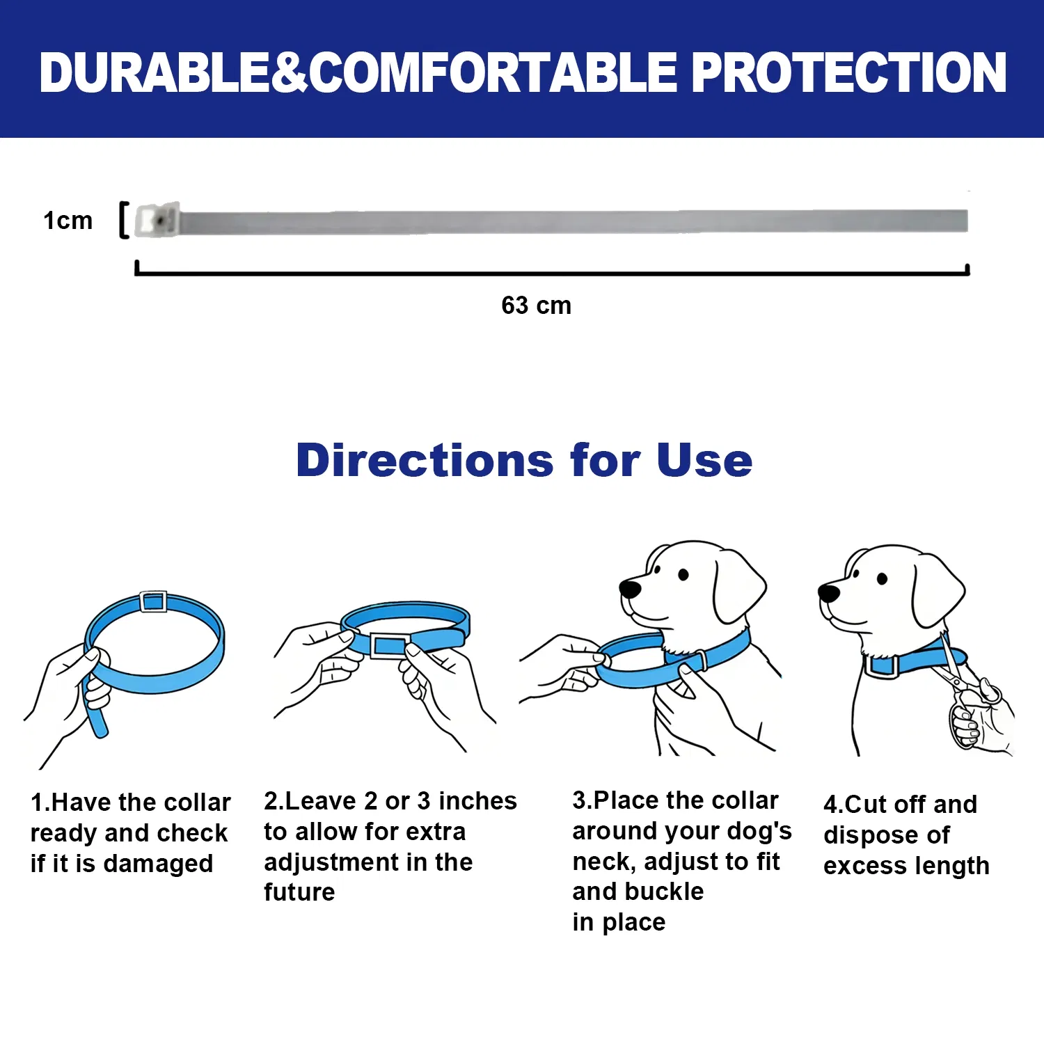 Waterproof Essential Oil Tick &amp; Flea Collar for Medium Dogs, 4-Month Long-Lasting Protection, Adjustable Outdoor Flea Control Collar