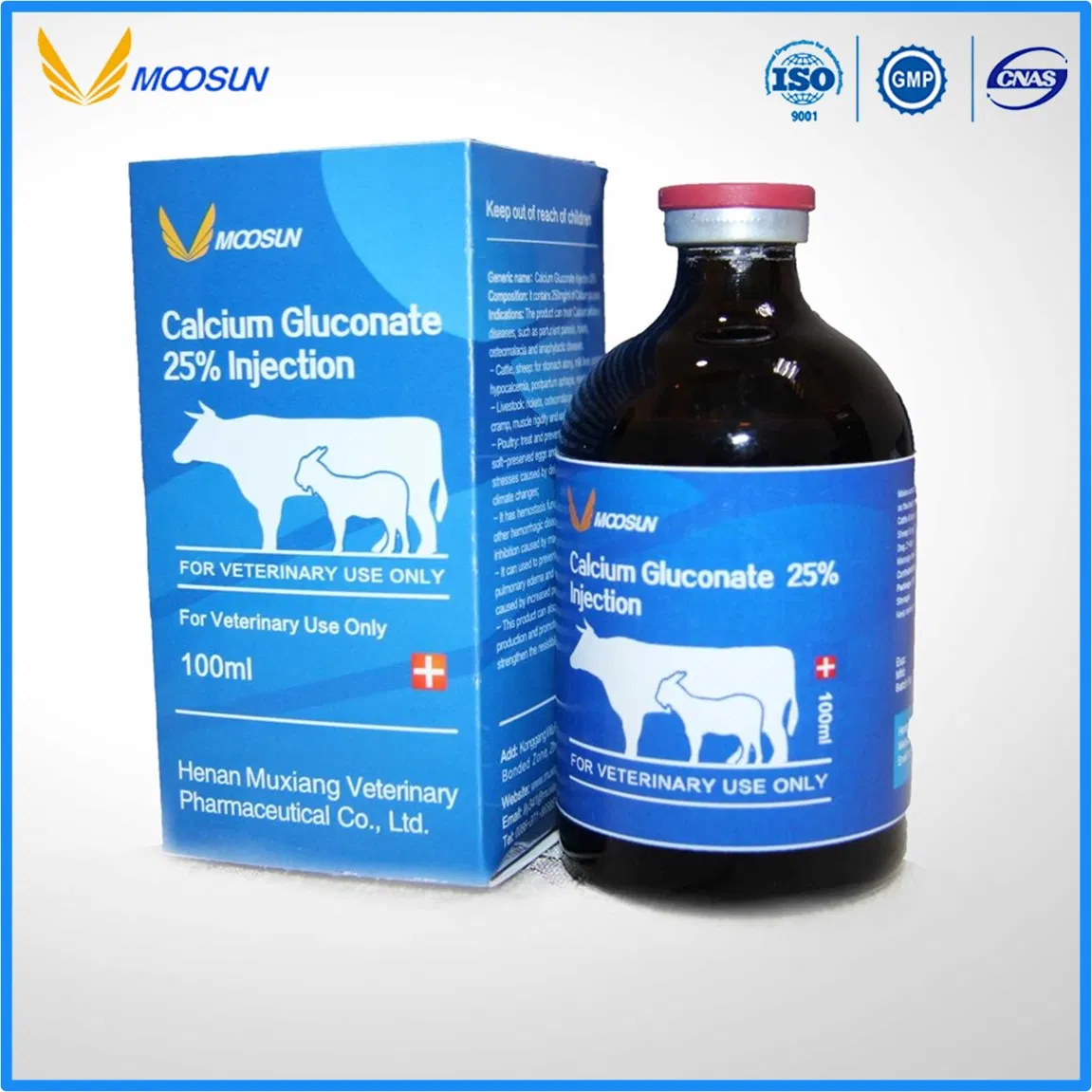 GMP ISO Veterinary Medicine Amoxicillin Injectable Suspension 15% for Animal