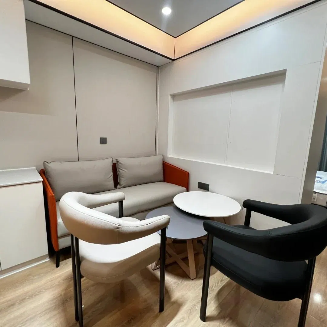 5.8m Casa Móvel Moderna em Mini Cápsula Espacial, Cabana Prefabricada Portátil com Banheiro