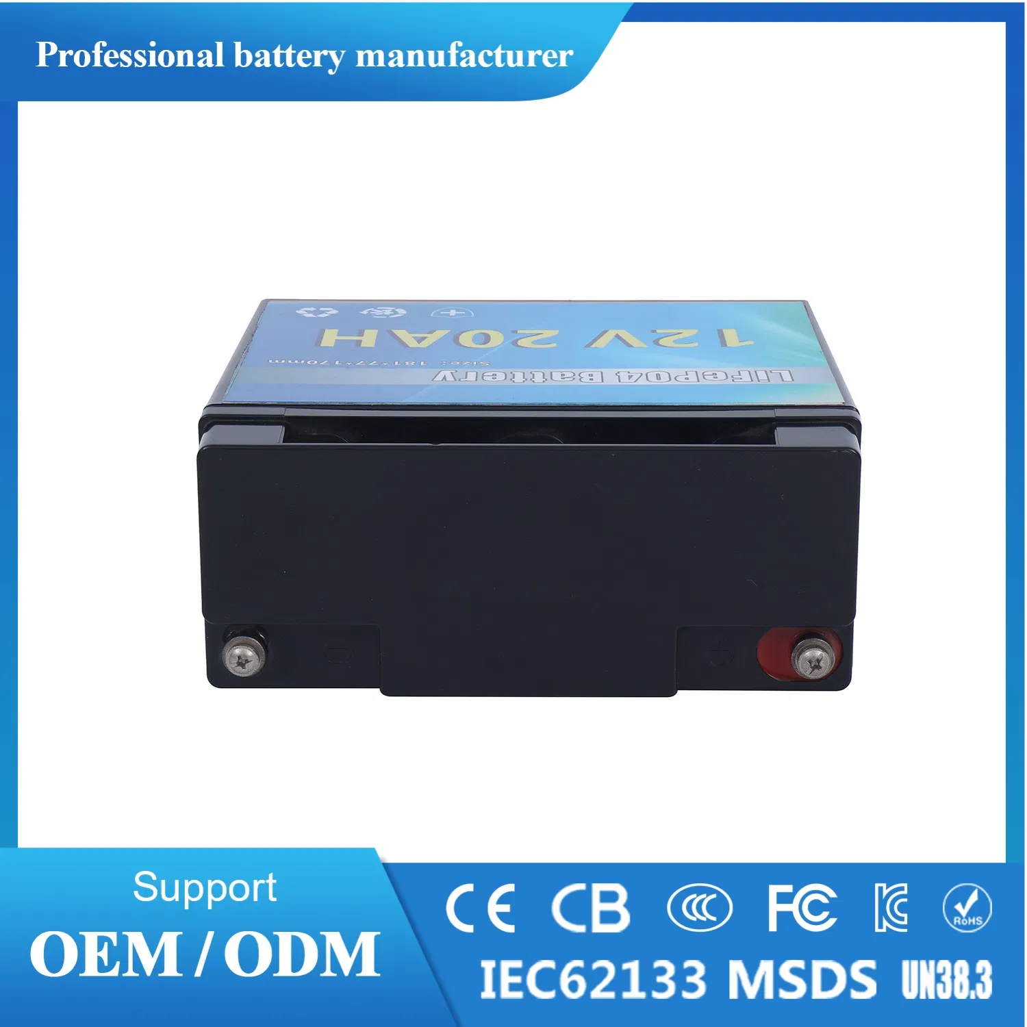 12.8V LiFePO4 Bateria 7/10/20/30ah Células de Marca A de Chumbo Ácido Alternativa para RV Solar UPS Marinho
