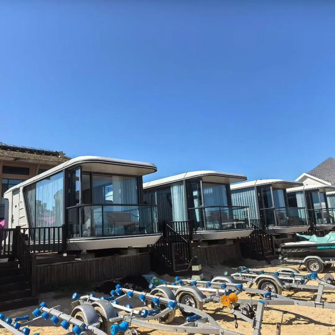 Popular Ready to Move in Anti-Corrosion Mobile 20FT 40FT Prefab Portable Office Pods Movable Apple Capsule Houses Outdoor Container Homes