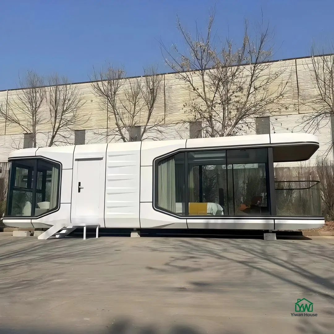 Casa Cápsula de Camping Isolada e à Prova de Som em Alumínio Futurista para Aviação