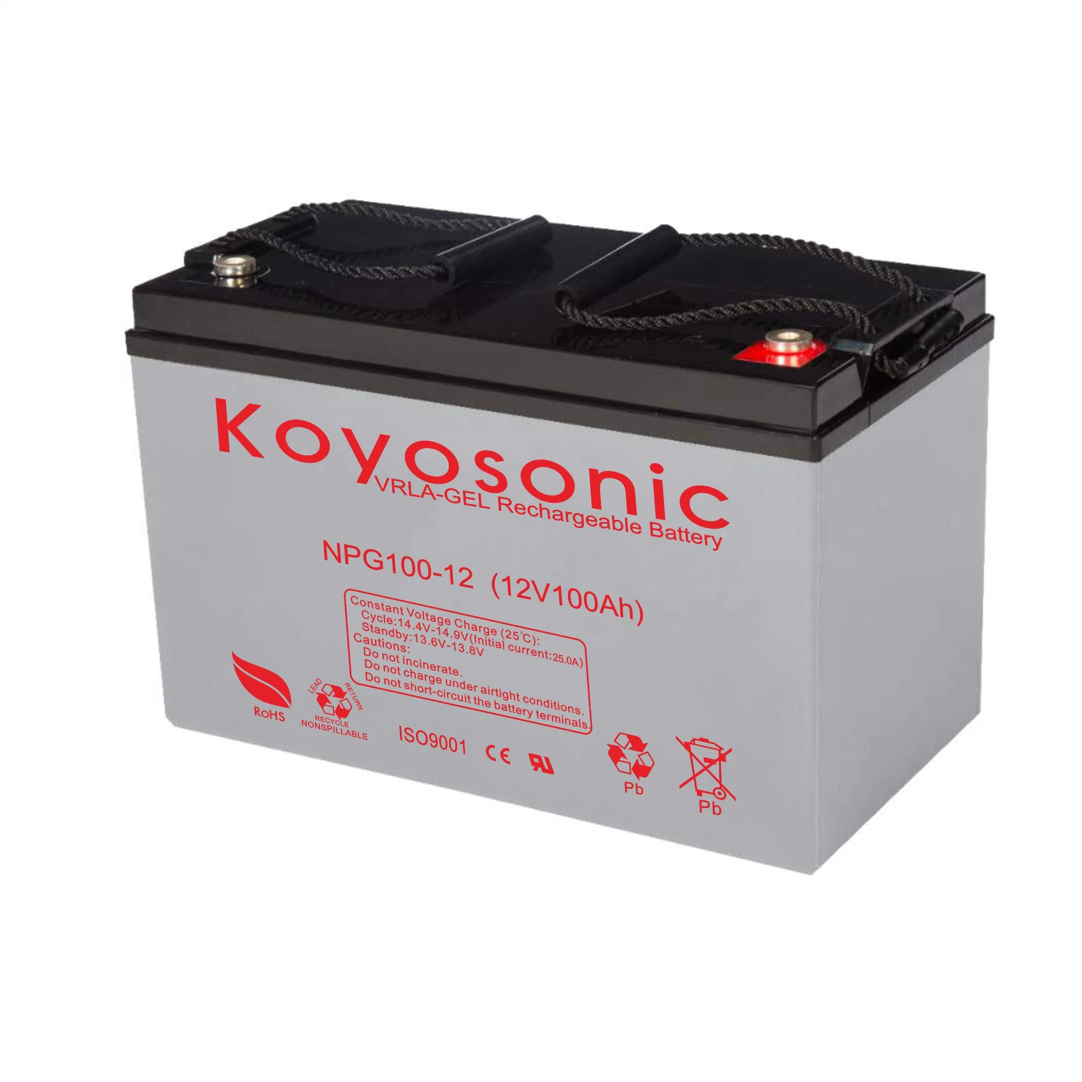 Bateria de Gel Solar SLA UPS Recarregável 12V100ah Bateria de Luz de Rua Solar Bateria de Armazenamento de Energia Solar 100ah 12V