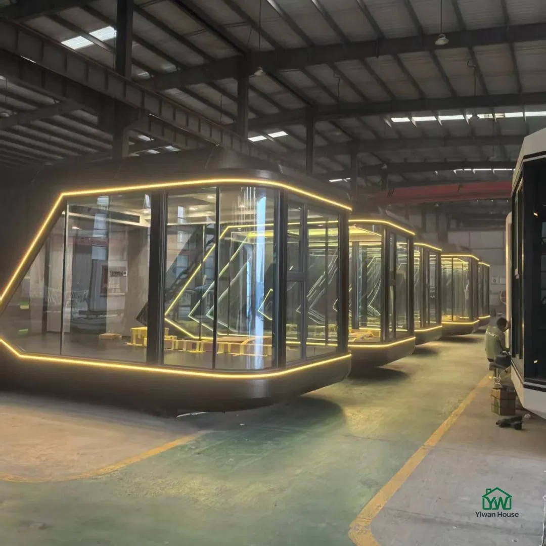 Painel Solar 2 Quartos Espaço Cápsula Modular Casa Portátil Cabana Prefabricada Casas em Pod com Cozinha e Banheiro
