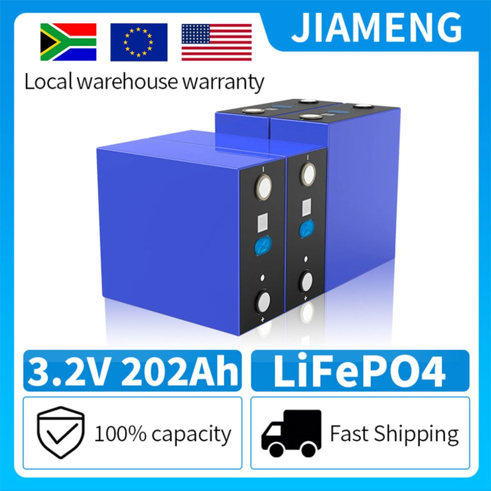 Bateria de Lítio Premium 3.2V 202ah LiFePO4 para Uso Marinho