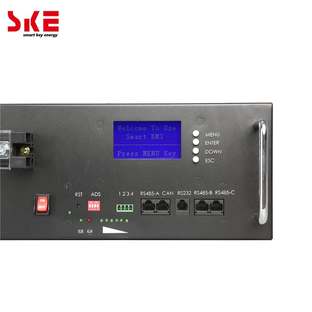 Ske Sk-RM10240 51.2V 10kwh 200ah LiFePO4 Pacote de Baterias Rack para Armazenamento de Energia Comercial