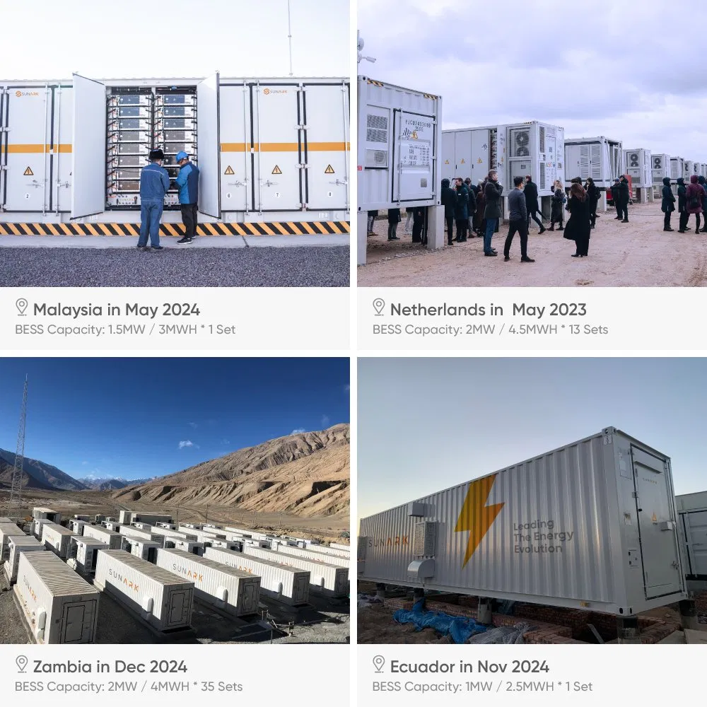 Caixa de Controle de Bateria Sunark Ess 1MW 2mwh 2MW 5mwh Sistema de Armazenamento de Energia Fotovoltaica de Alta Tensão