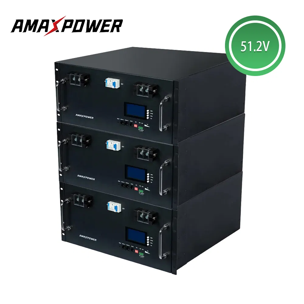 Lítio LiFePO4 Energia Baixa Voltagem 51.2V 5kwh 10kwh Tipo Montado em Rack Bateria Solar por Atacado para Uso em Armazenamento de Energia de Veículos de Baixa Velocidade Empilhadeiras/RV/Marinha