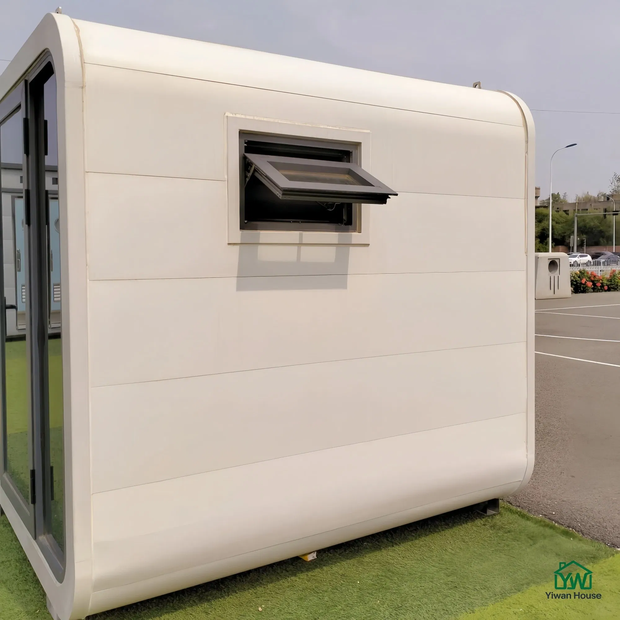 Casa Mini Cápsula Moderna de Alumínio Luxuosa e Durável, Móvel, Tipo Maçã, para Glamping em Resort