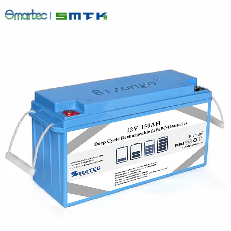 Bateria de Lítio Smartec para Carrinho de Golfe 12V 150A 4s Recarregável LiFePO4 Bateria de Fosfato de Ferro Lítio para Substituição de Ácido Chumbo