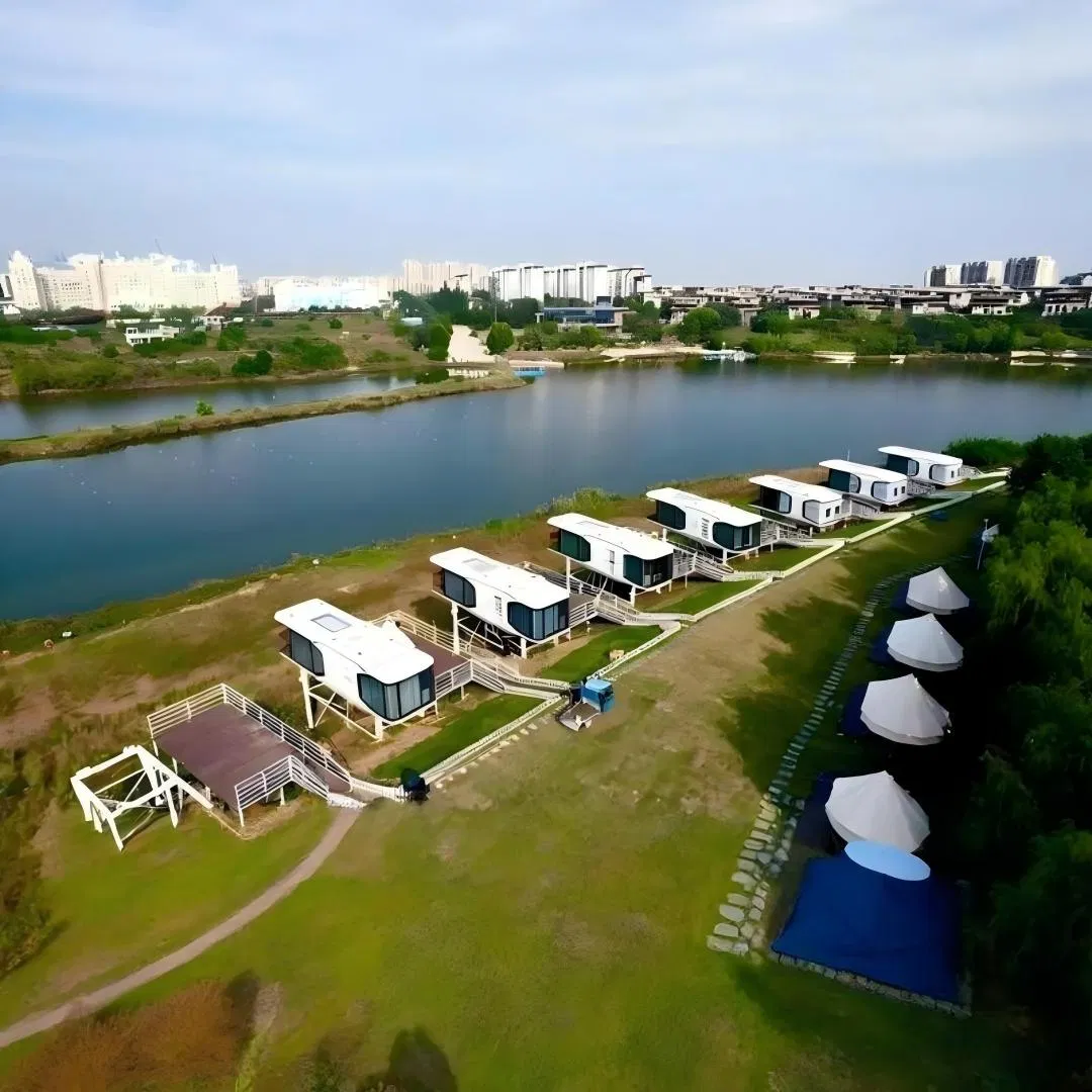 Popular Ready to Move in Anti-Corrosion Mobile 20FT 40FT Prefab Portable Office Pods Movable Apple Capsule Houses Outdoor Container Homes