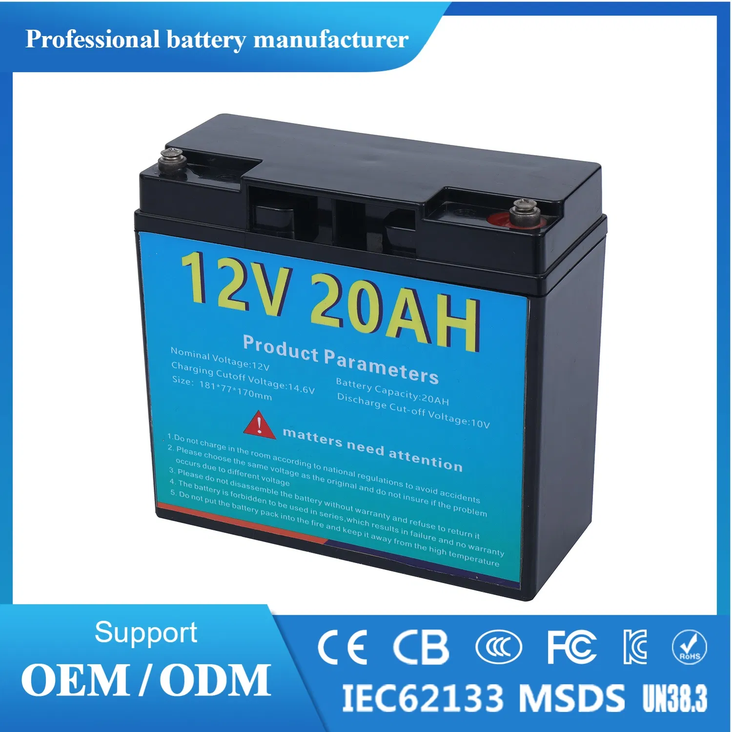 12.8V LiFePO4 Bateria 7/10/20/30ah Células de Marca A de Chumbo Ácido Alternativa para RV Solar UPS Marinho