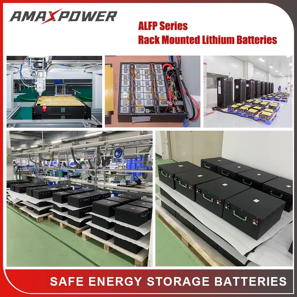 Lítio LiFePO4 Energia Baixa Voltagem 51.2V 5kwh 10kwh Tipo Montado em Rack Bateria Solar por Atacado para Uso em Armazenamento de Energia de Veículos de Baixa Velocidade Empilhadeiras/RV/Marinha