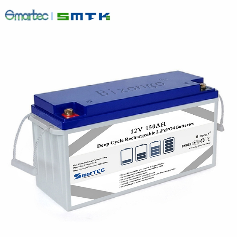 Bateria de Lítio Smartec para Carrinho de Golfe 12V 150A 4s Recarregável LiFePO4 Bateria de Fosfato de Ferro Lítio para Substituição de Ácido Chumbo