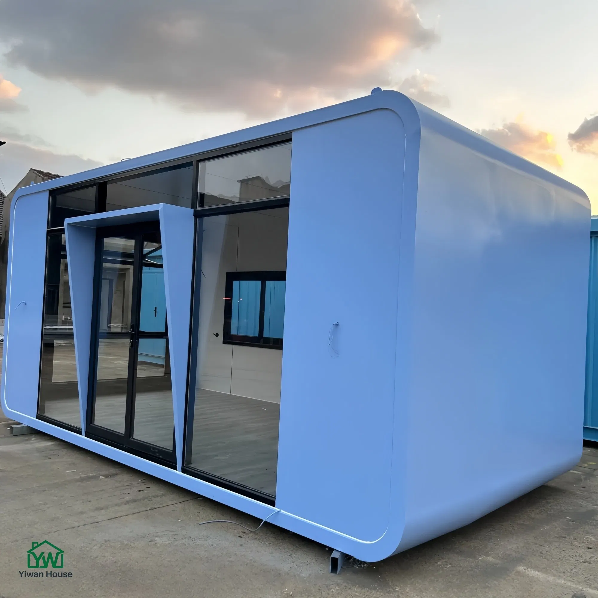 20FT 30FT 40FT Mini Casa de Luxo em Cápsula Móvel Container de Habitação Quarto Prefabricado 2 Piso Tiny Pod Casa Modular
