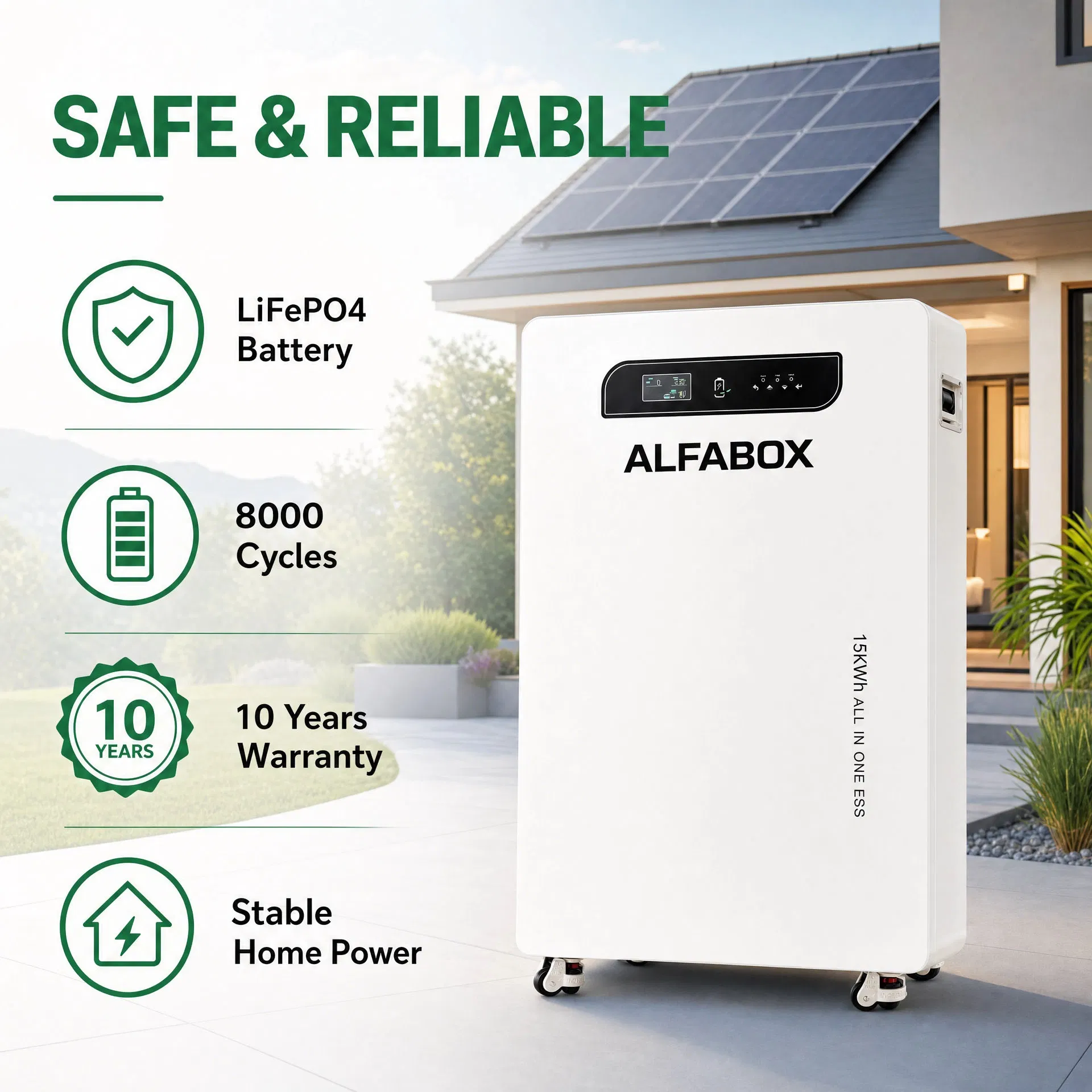 5kw Estação de Energia com Inversor e Bateria Tudo-em-Um para Solar Residencial na UE
