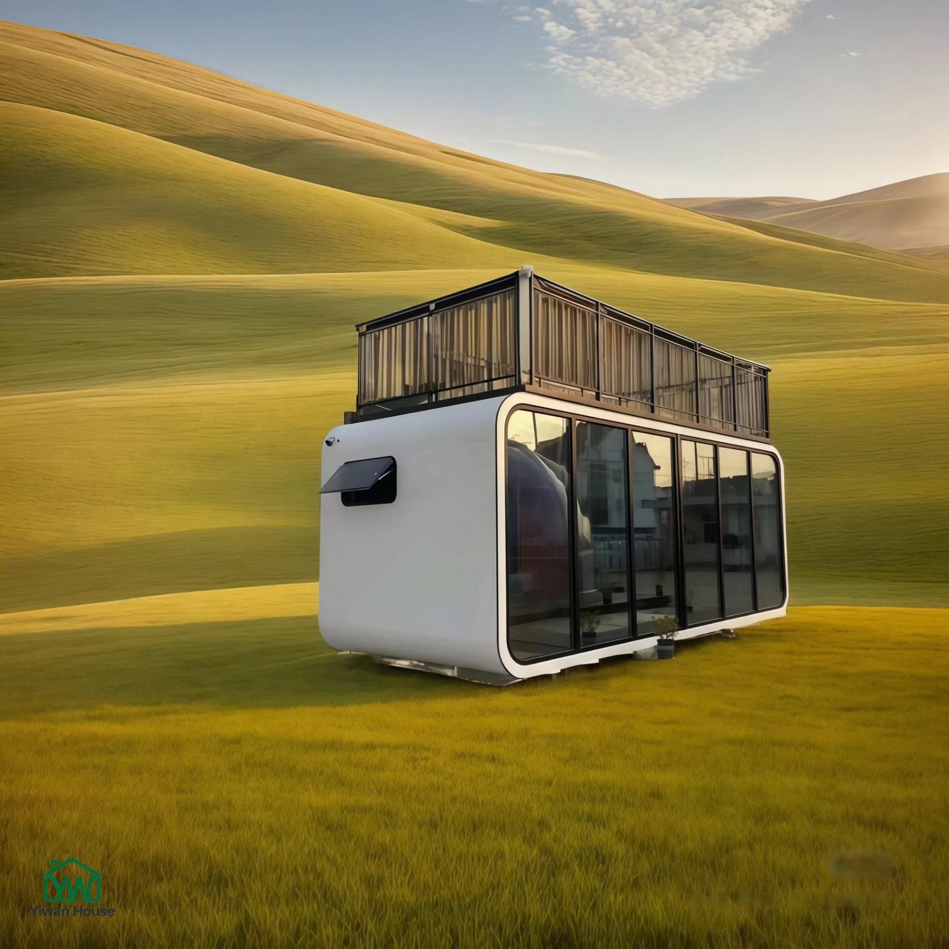 20FT 30FT 40FT Mini Casa de Luxo em Cápsula Móvel Container de Habitação Quarto Prefabricado 2 Piso Tiny Pod Casa Modular