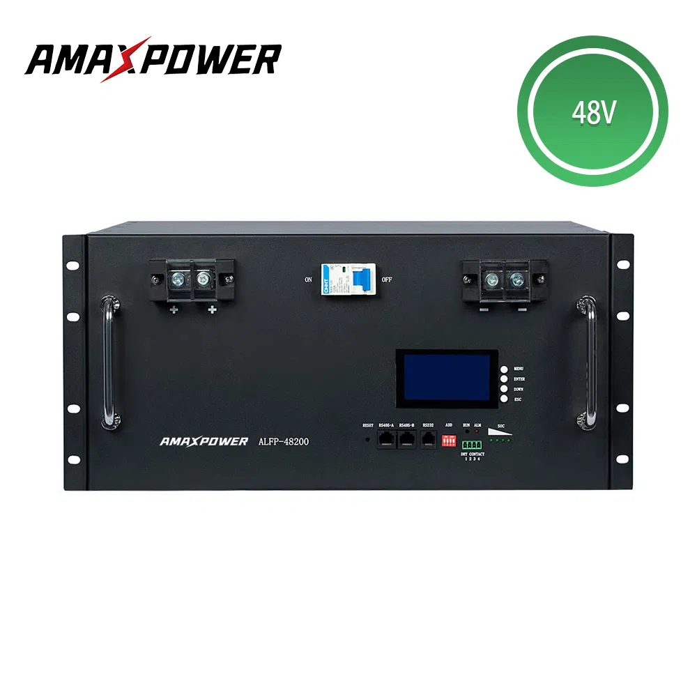 Maior Bateria de Íon de Lítio Recarga Montada em Rack de Energia Solar Renovável de Ciclo Profundo para Uso em Armazenamento de Energia em RV/Marinha 51.2V 5kwh LiFePO4 48V