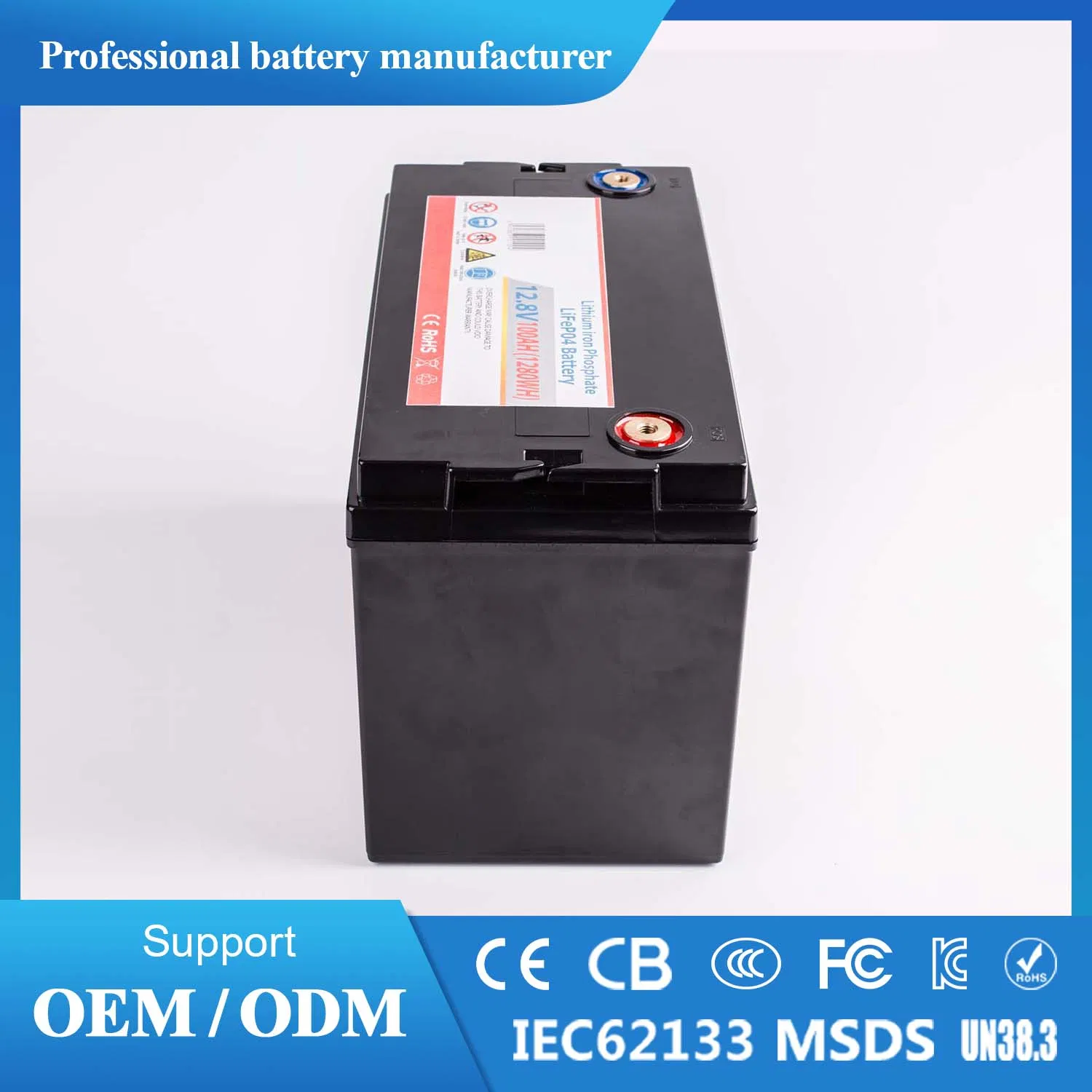 12V 24V 12.8V Bateria de Ciclo Profundo de Lítio para Substituição de Bateria de Chumbo com Fornecimento de Fábrica para Solar, Barco, UPS com Serviço OEM
