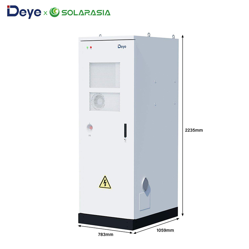 Gabinete Externo de Bateria de Alta Tensão Deye LiFePO4 60kwh 600kwh 3600kwh 100ah Ge-F60 Sistema de Armazenamento de Energia