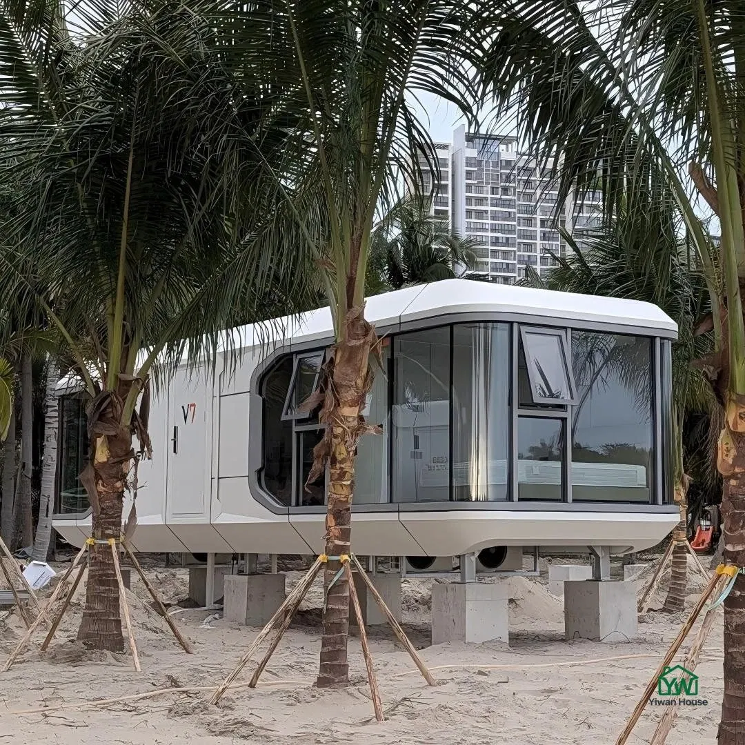Casa Cápsula Móvel Ecológica e Acústica, Cabana Prefabricada com Banheiro