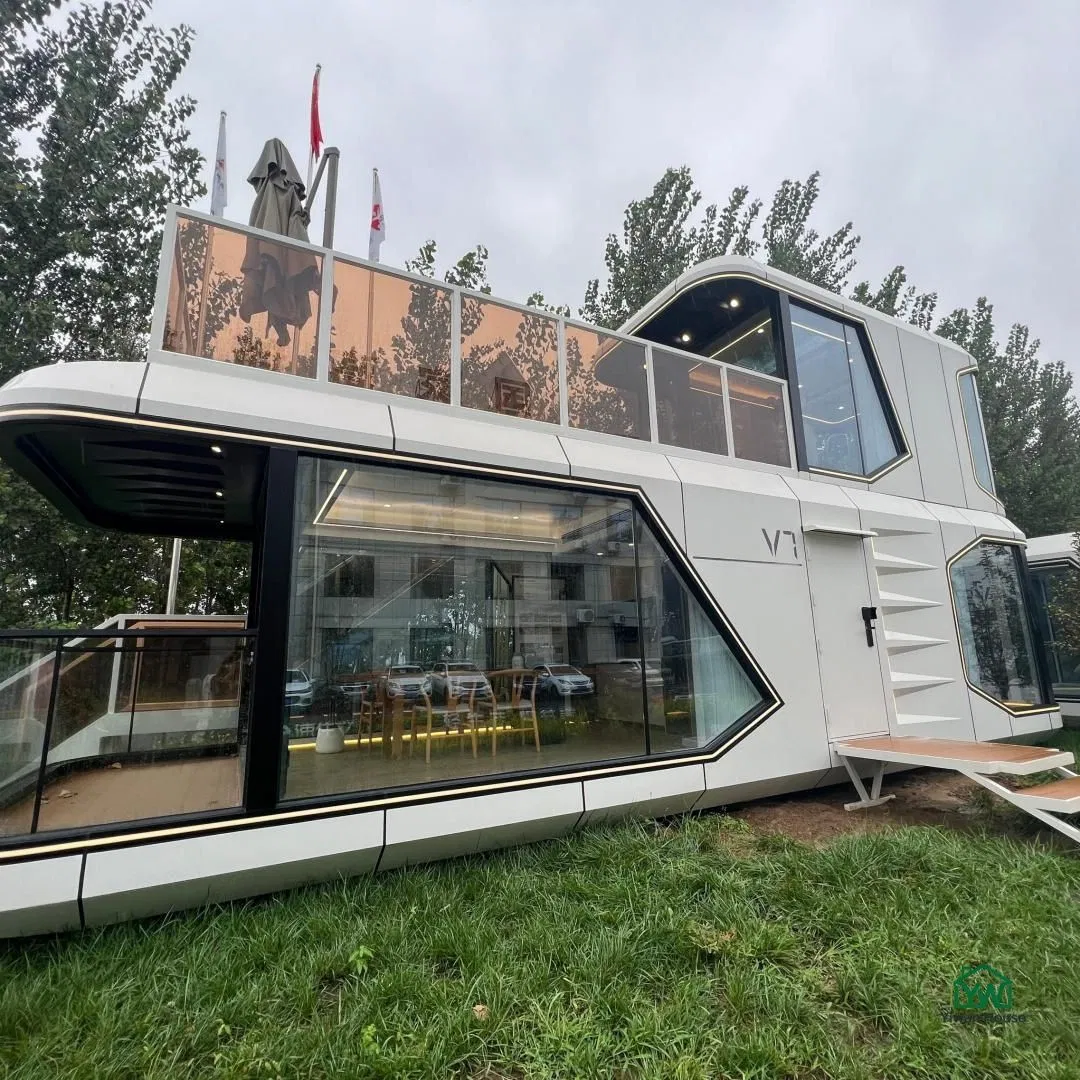 Pódio de Glamping Móvel Austrália Casa de Cápsula Espacial Mini Personalizada Rápido Cabana Casa Inteligente Móvel