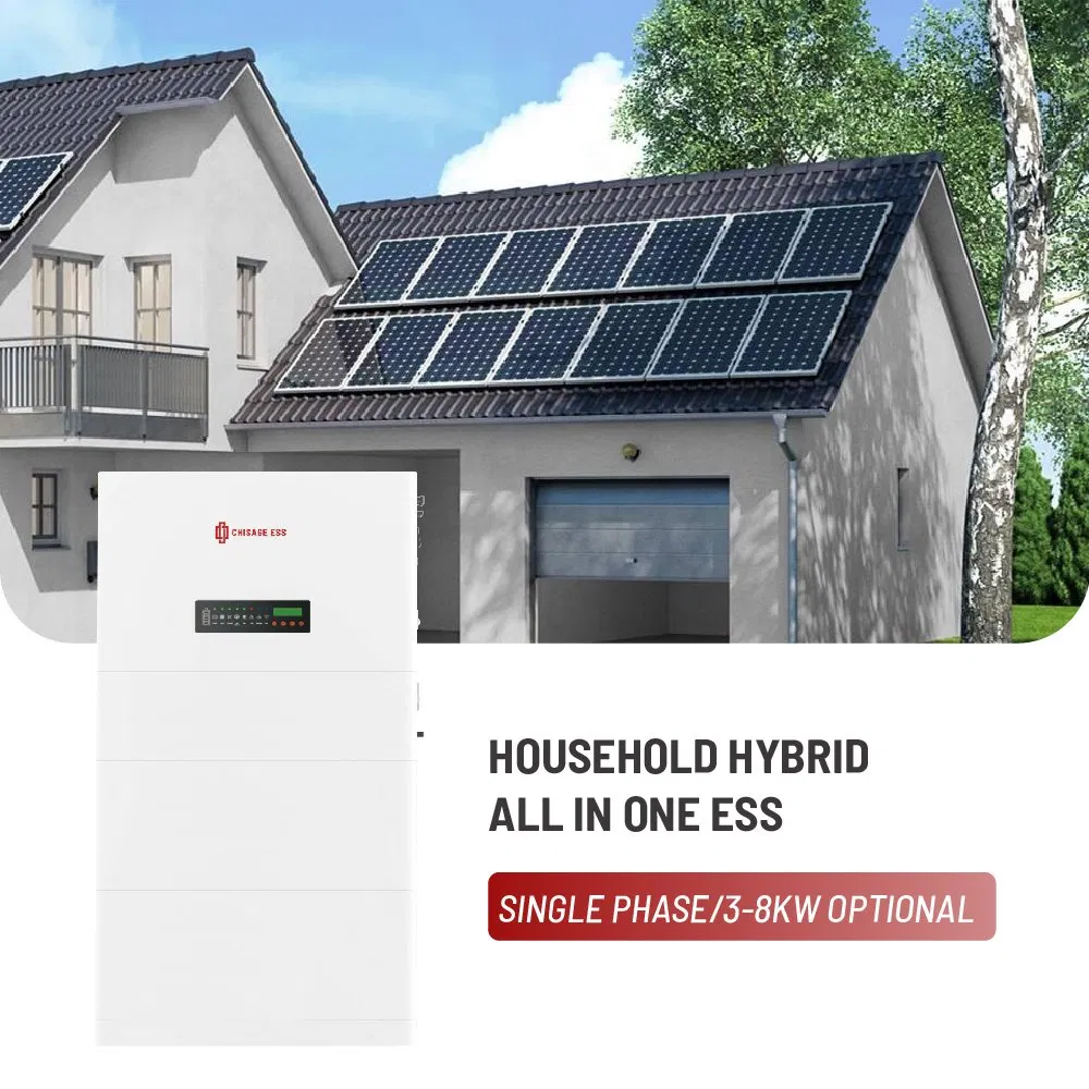 Sistema de Armazenamento de Energia Residencial Estação de Backup de Energia Inversor Híbrido de Fase Única Bateria de Lítio Tudo em 1