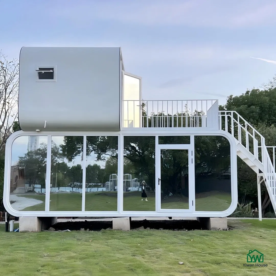Casa Mini Cápsula Moderna de Alumínio Luxuosa e Durável, Móvel, Tipo Maçã, para Glamping em Resort
