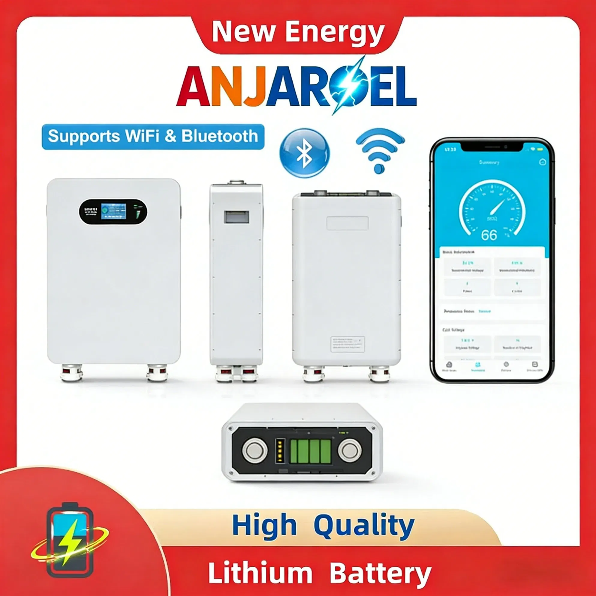 Bateria de Armazenamento de Energia 51.2V 300ah Iate LiFePO4 Bateria, Ciclo Profundo de Energia para Uso Marinho e Offshore