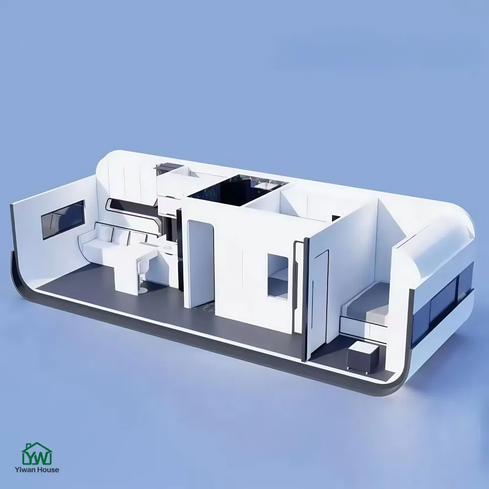 Casa Cápsula Prefabricada de Escritório Leve para Exterior Mini Cabana Maçã Envio Casa Modular Pequena