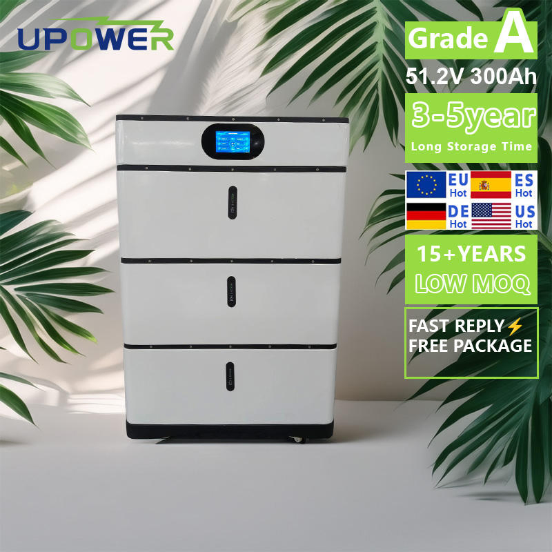 Uli Power 51.2V 300ah 15kwh Bateria de Lítio de Alta Tensão LiFePO4 BMS Inversor Armazenamento de Energia Off-Grid Comercial Industrial