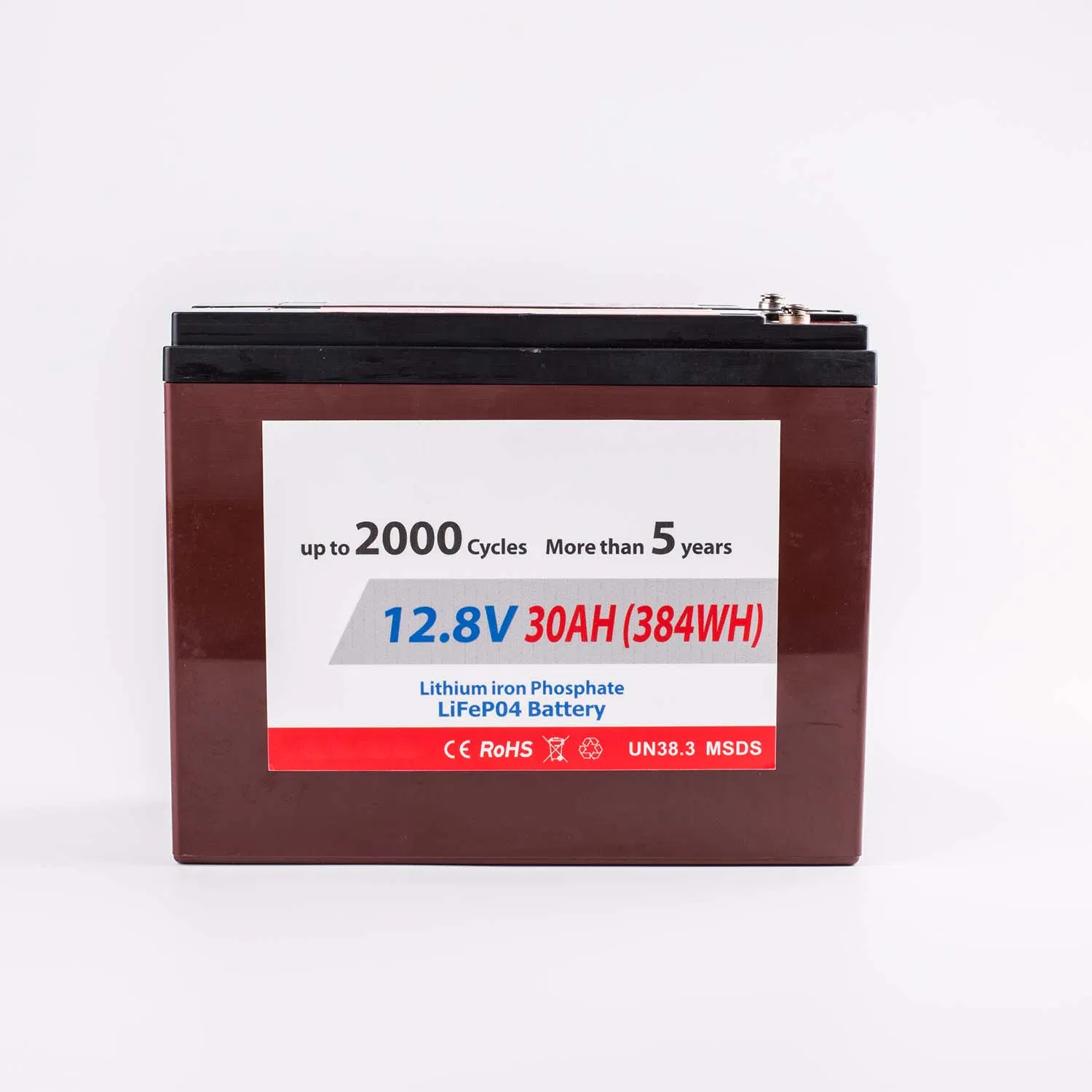 Bateria de Lítio de Ciclo Profundo de Alta Performance 12.8V 7-30ah LiFePO4 Substitui Bateria de Chumbo Ácido para Marinha