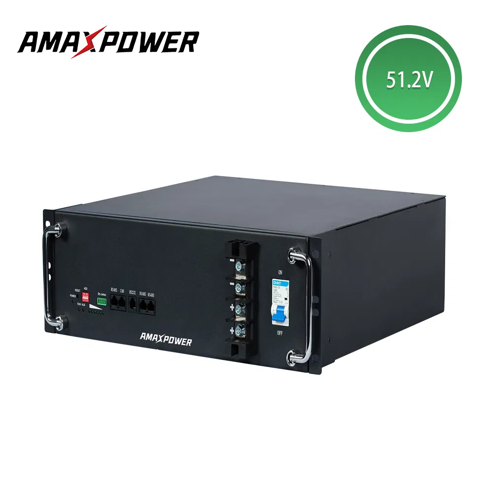 Bateria Recarga de Íon de Lítio com Alta Capacidade e Função BMS Superior Montada em Rack para Uso em Armazenamento de Energia em RV/Marinha LiFePO4 48V/51.2V