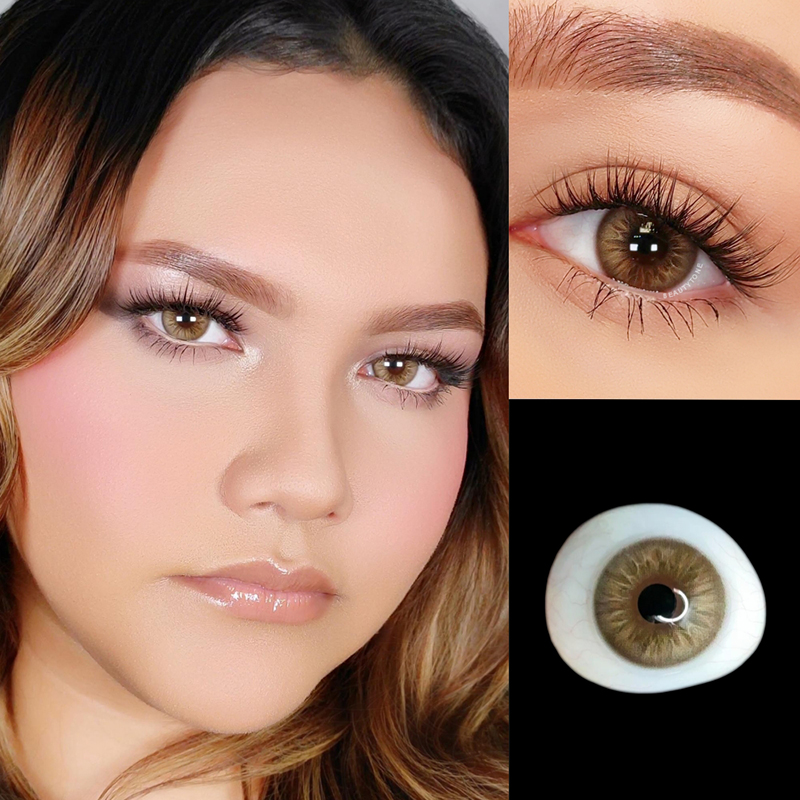 High Quality Lenses Eye Contact Color Soft Lens Grace Brown 1 Year Use Eyewear Non Prescription Colored Contacts Wholesale
