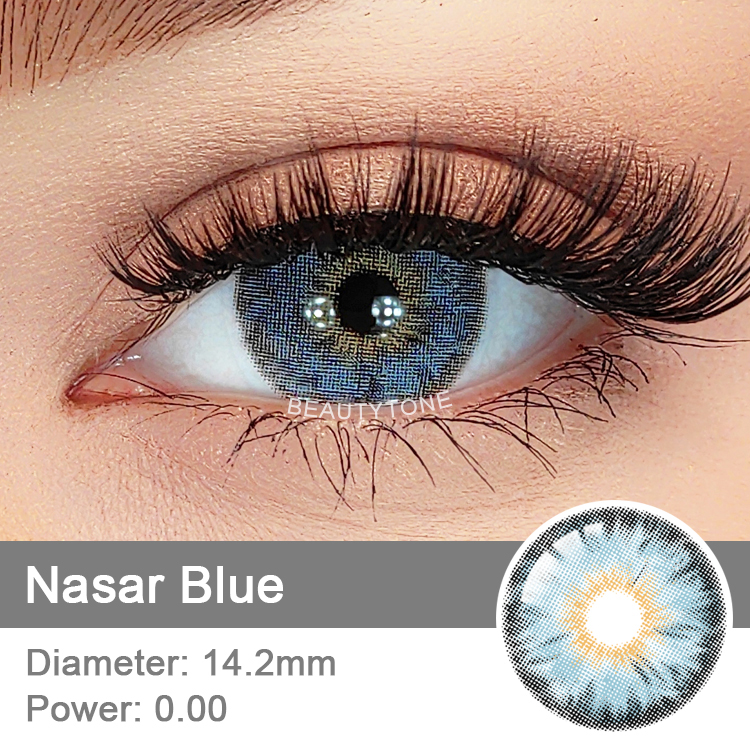 Yearly Eye Color Lens Colored Contact Lenses Soft Comfortable Nasar Blue Siri Style Azuis Lentes De Contacto Pupilas Chiquitas