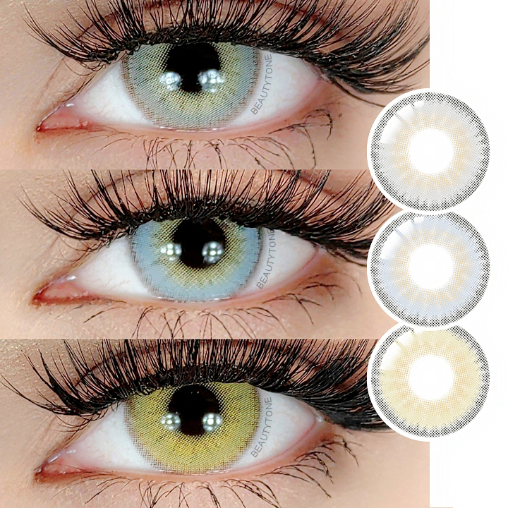 BeautyTone Most Natural Eye Contact Beautiful Eyes Lenses Good Quality Conatcts for Dark Eyes