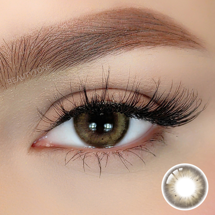 Walnut Brown Colour Contact Lens Wholesale Comfortable 14.2mm Super Natural Cosmetic Contact Lenses Factory Price for Dark Eyes